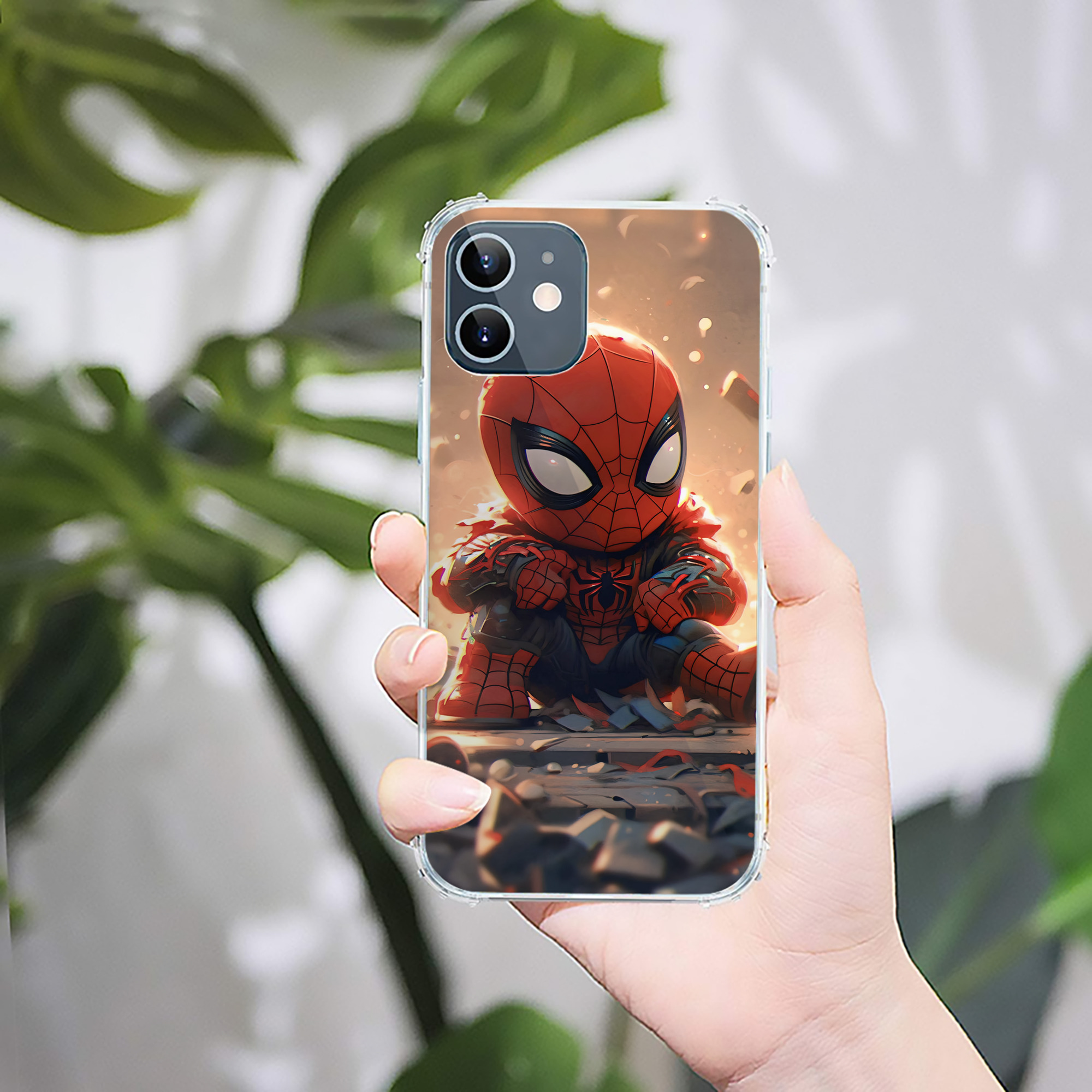 （画像用） Spider Man スパイダーマン 【iPhone 12シリーズ対応】透明スマホケース（クリアソフトケース）